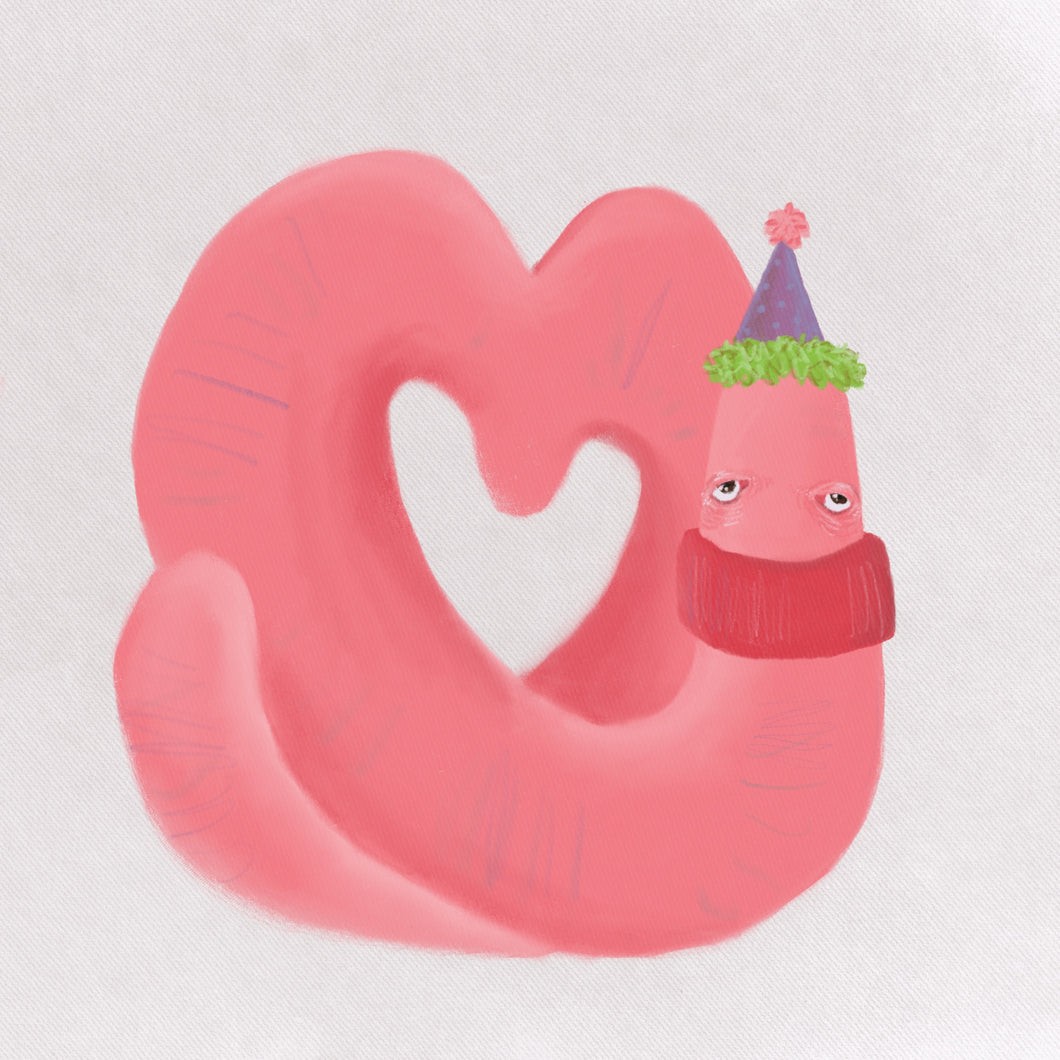 Party worm (sticker)