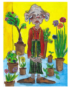 Watering the plants print