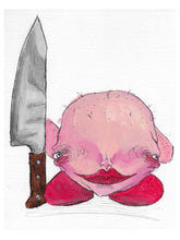 Load image into Gallery viewer, Kirby with a knife print
