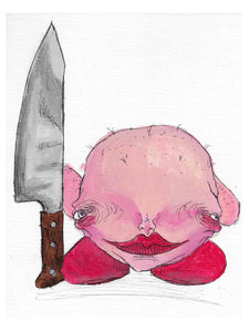 Kirby with a knife print