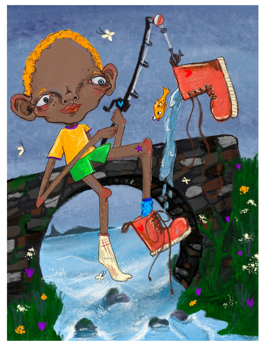 Fishing for friends print